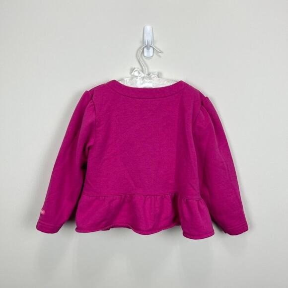 Vintage OshKosh B'gosh Girls Pink Cardigan Sweatshirt 6 USA - Picture 7 of 9